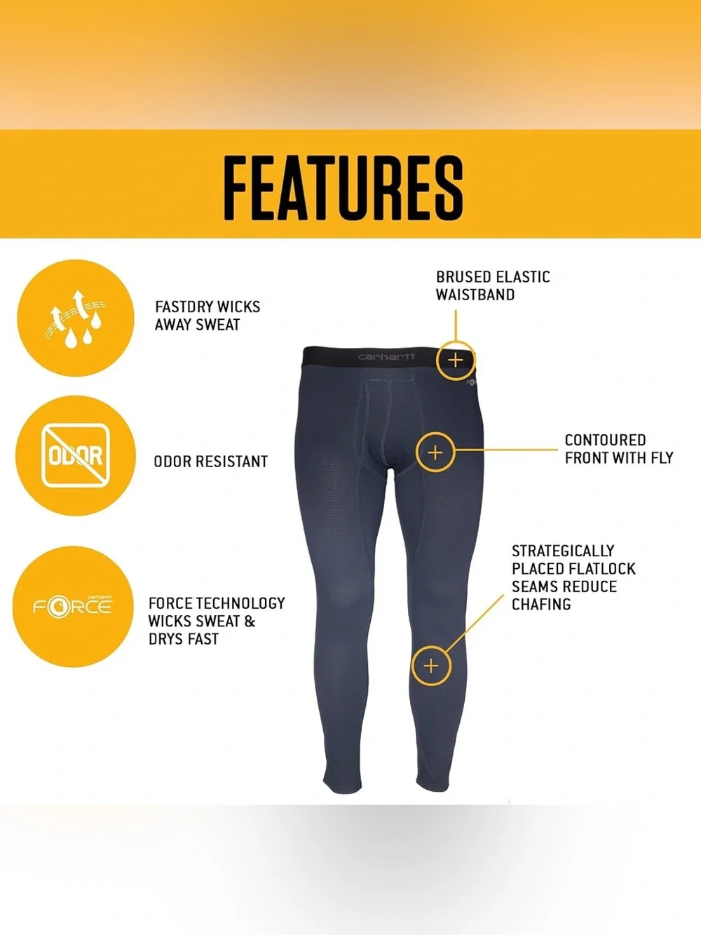 NWT Carhartt || Base Force 100% Cotton Super-Cold Weather Bottom